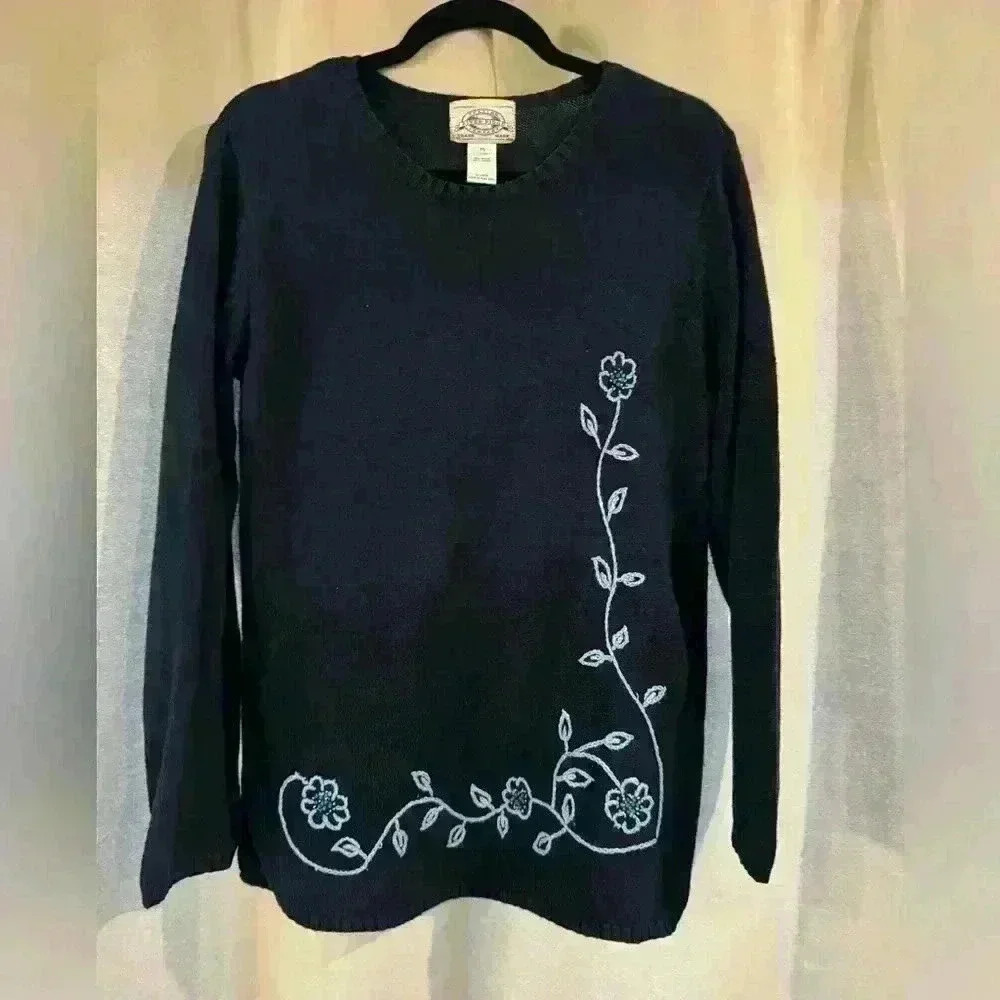 Women’s Blue River Ridge Embroidery Vintage Sweater